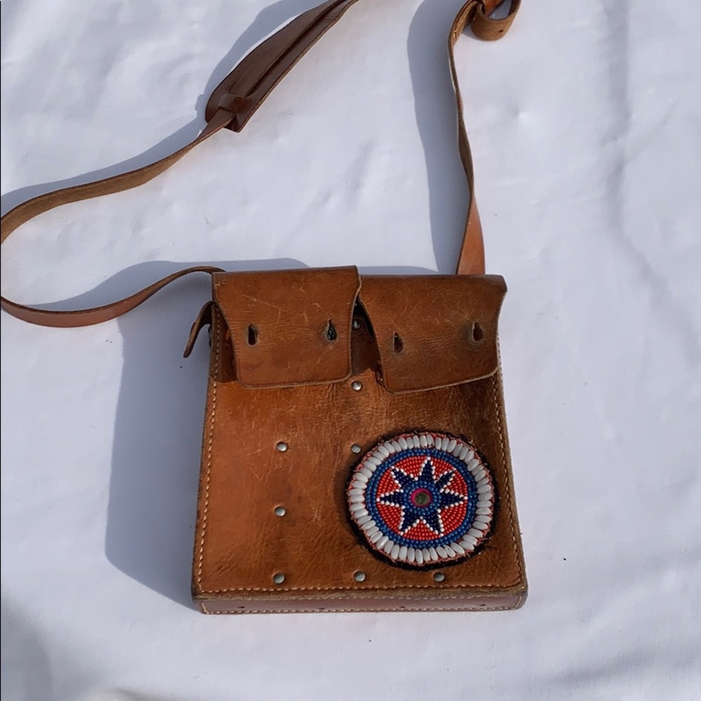 Vintage leather crossbody